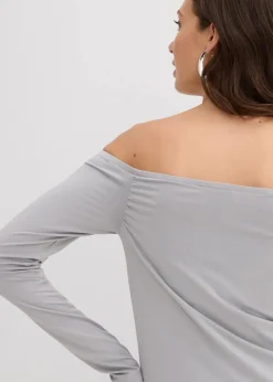 bonprix Shirts & Tops|Nachhaltigere Materialien^Carmenshirt aus leichtem Jersey schattengrau