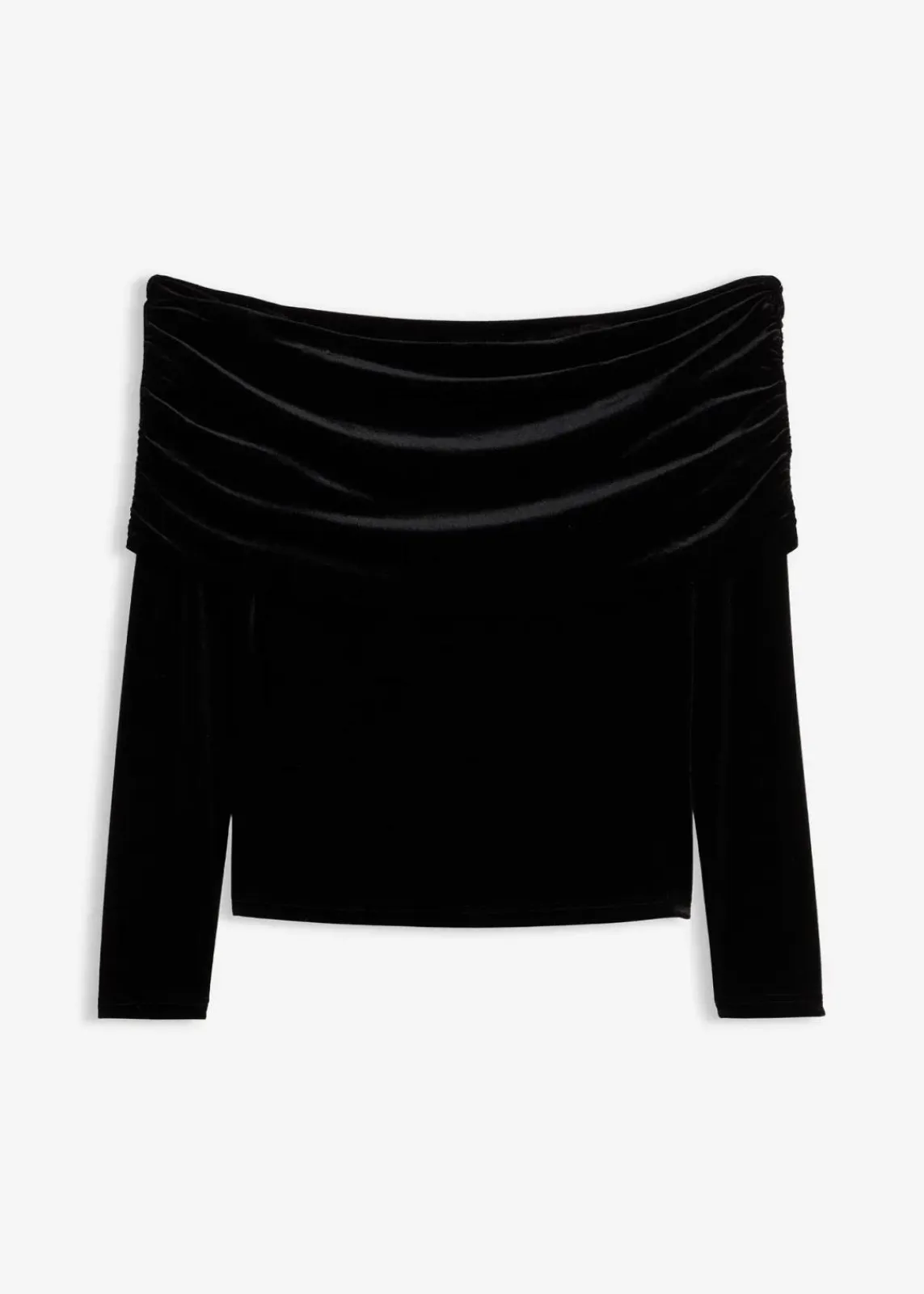 bonprix Shirts & Tops^Carmenshirt aus softem Samt schwarz