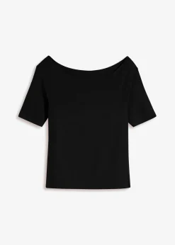 bonprix Shirts & Tops|Nachhaltigere Materialien^Carmenshirt in Viskose-Mix schwarz