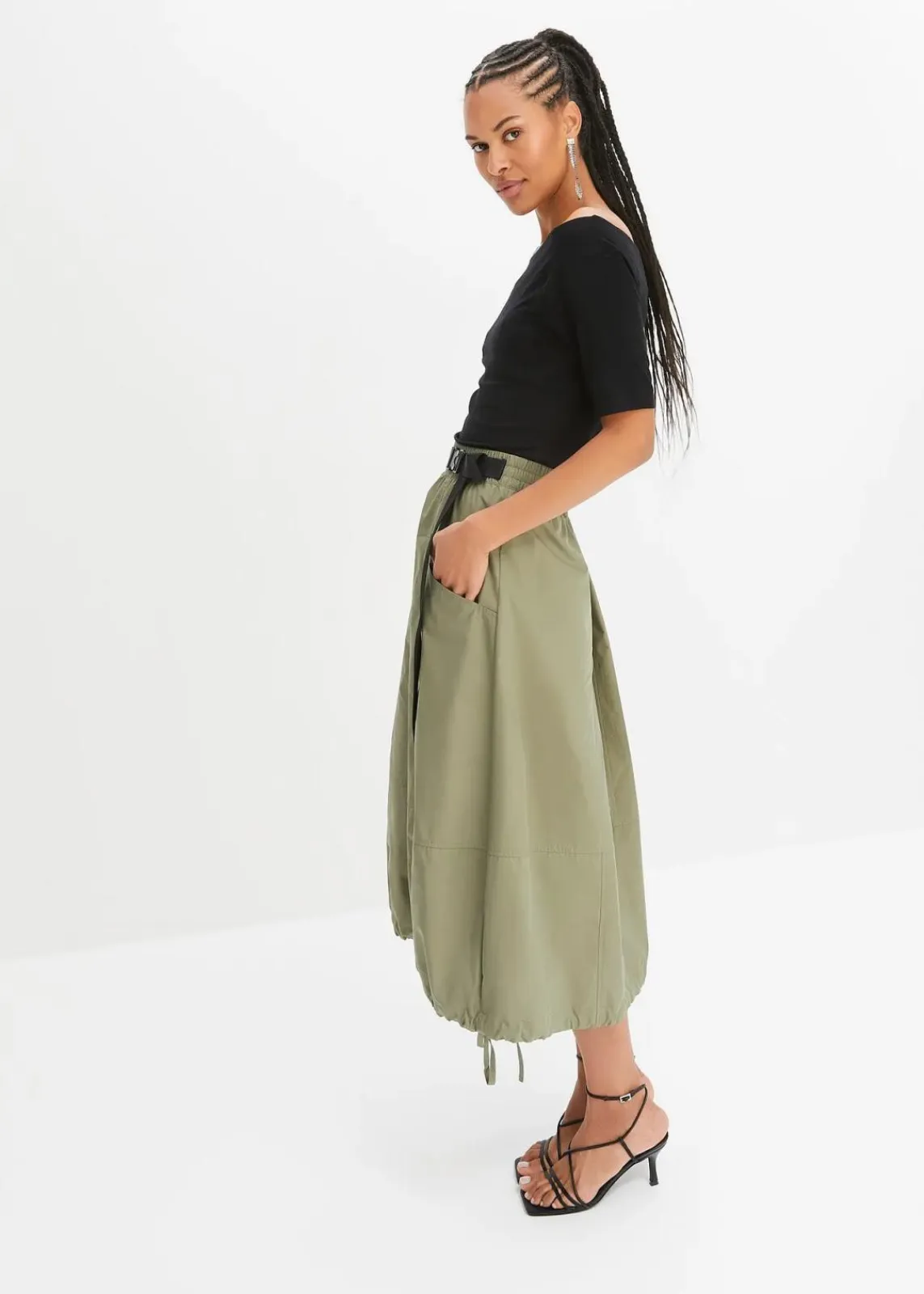 bonprix Shirts & Tops|Nachhaltigere Materialien^Carmenshirt in Viskose-Mix schwarz
