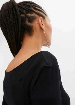 bonprix Shirts & Tops|Nachhaltigere Materialien^Carmenshirt in Viskose-Mix schwarz