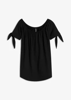 bonprix Shirts & Tops^Carmenshirt mit Bindedetail schwarz