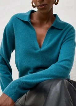 bonprix Pullover & Strickjacken|Strickmode^Cashmerepullover mit Good Cashmere Standard®-Anteil pfeffergrün