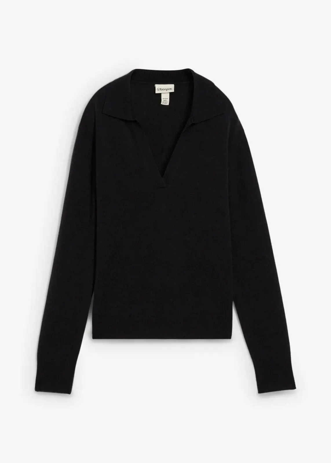 bonprix Premium|Strickmode^Cashmerepullover mit Good Cashmere Standard®-Anteil schwarz