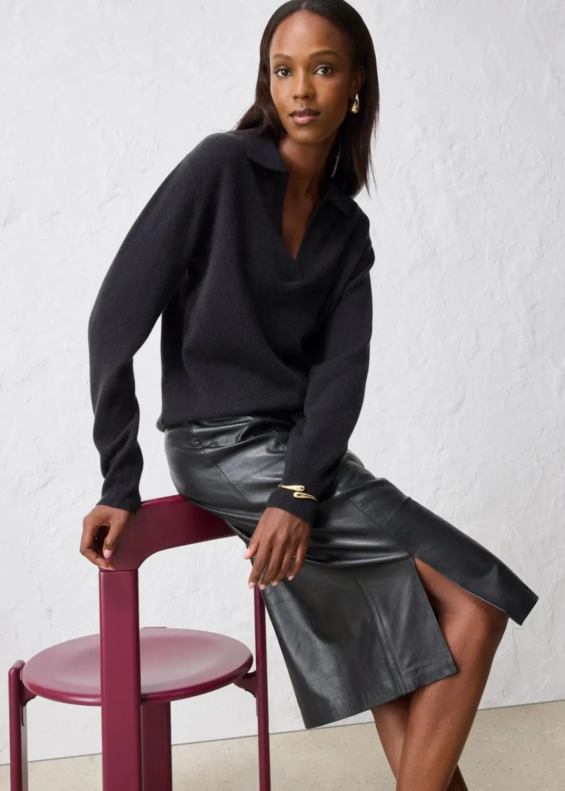 bonprix Premium|Strickmode^Cashmerepullover mit Good Cashmere Standard®-Anteil schwarz