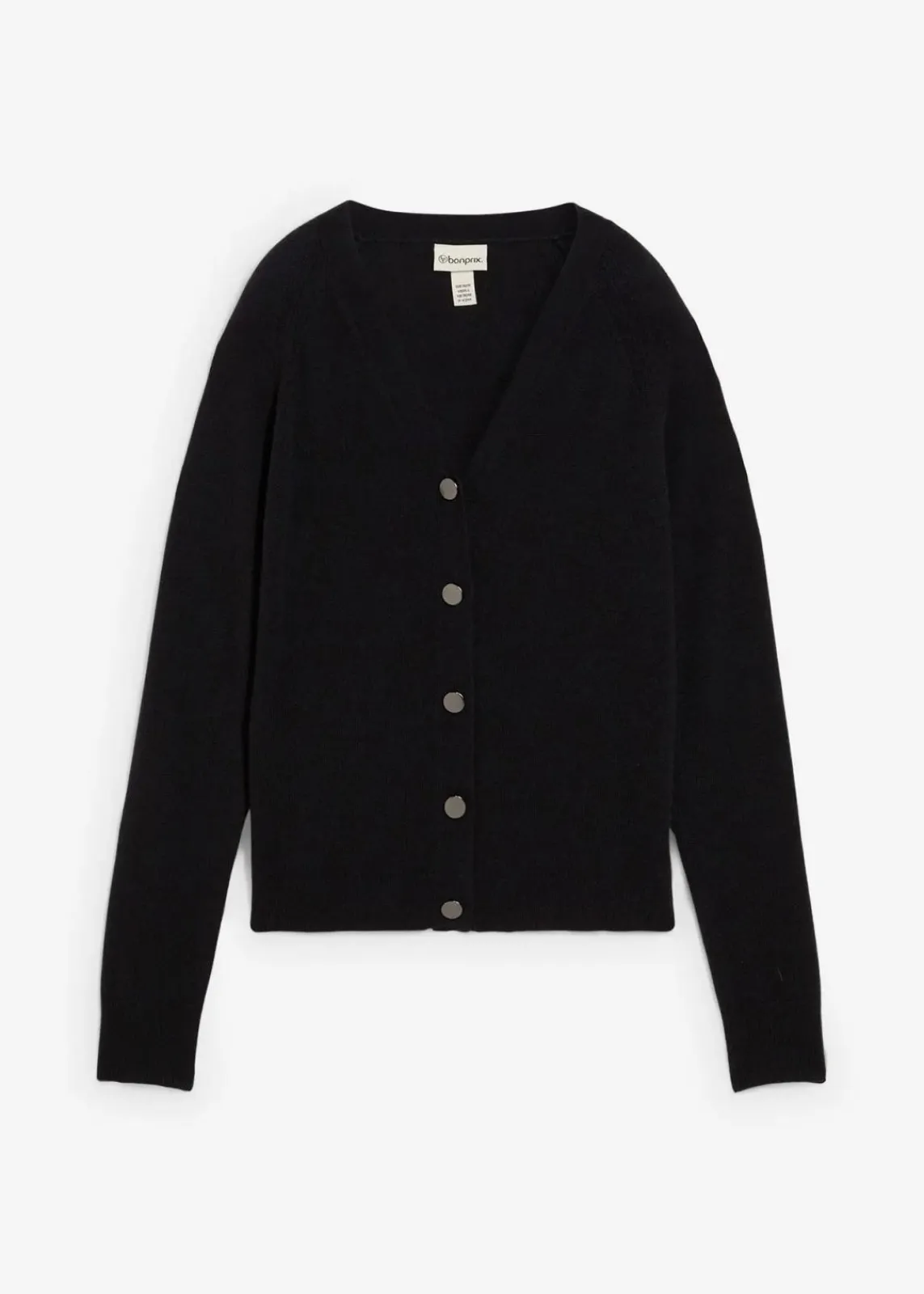 bonprix Bekleidung·Umstandsmode|Pullover & Strickjacken^Cashmerestrickjacke mit Good Cashmere Standard®-Anteil schwarz
