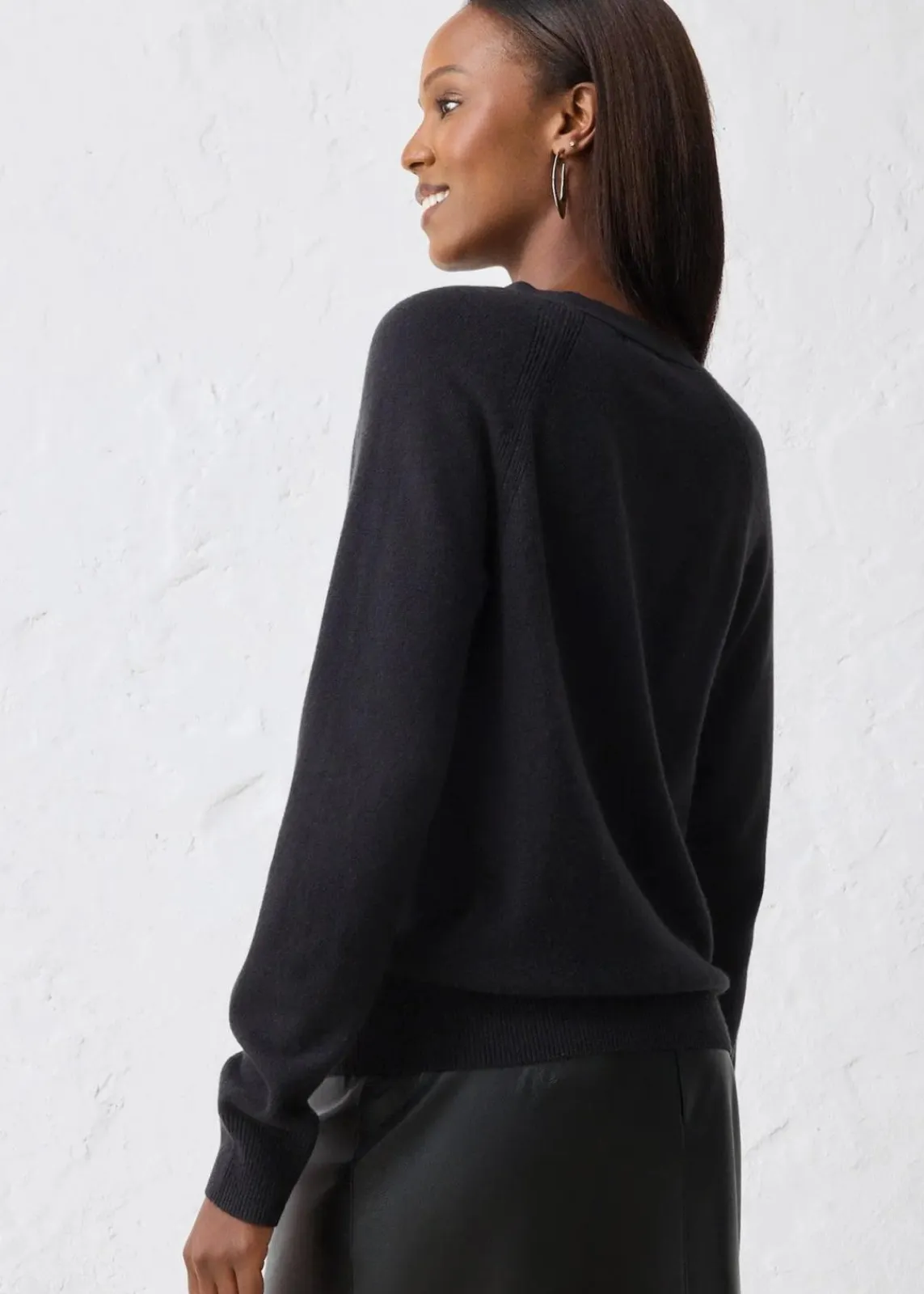 bonprix Bekleidung·Umstandsmode|Pullover & Strickjacken^Cashmerestrickjacke mit Good Cashmere Standard®-Anteil schwarz