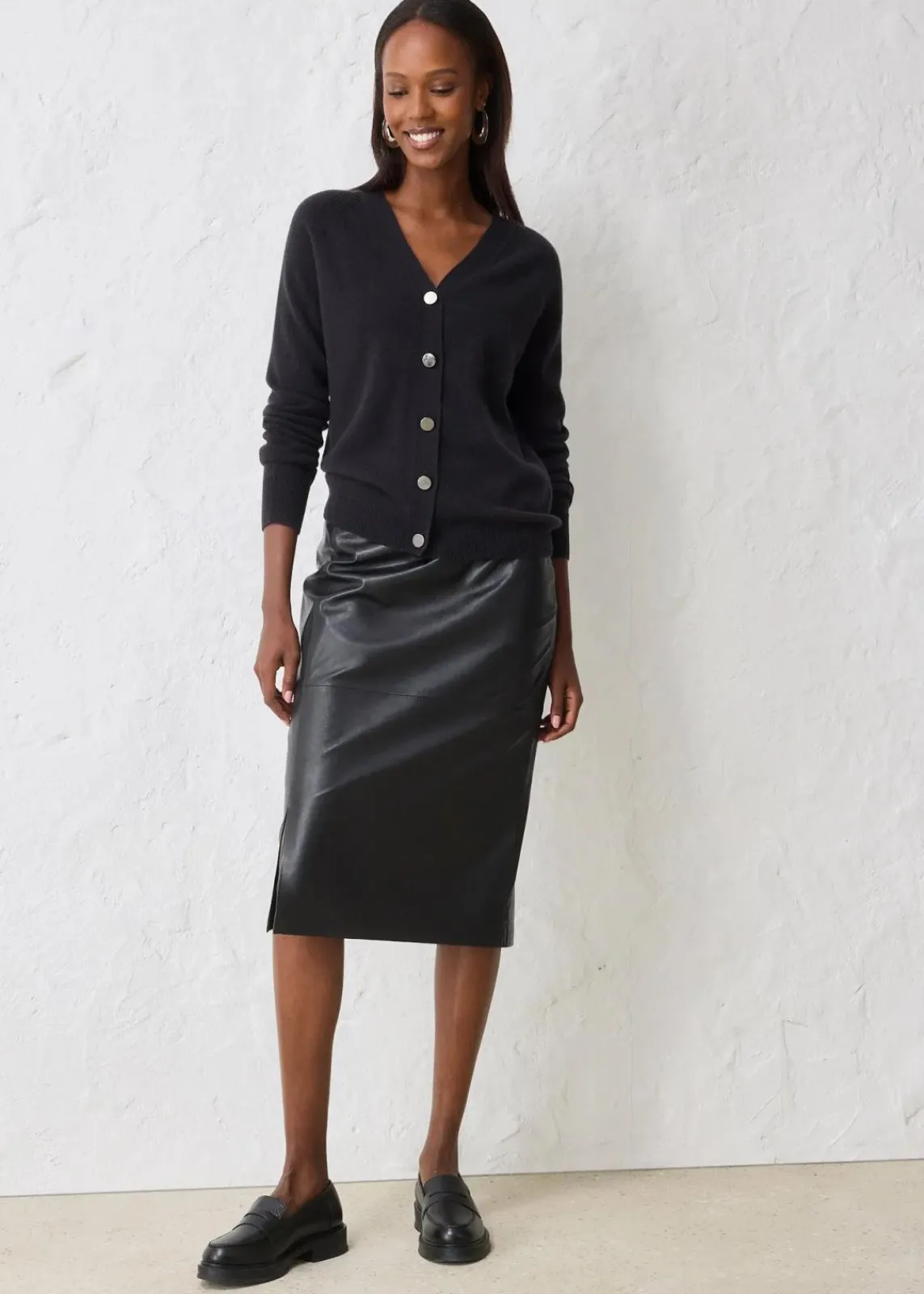 bonprix Bekleidung·Umstandsmode|Pullover & Strickjacken^Cashmerestrickjacke mit Good Cashmere Standard®-Anteil schwarz