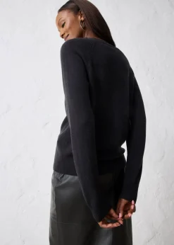 bonprix Bekleidung·Umstandsmode|Pullover & Strickjacken^Cashmerestrickjacke mit Good Cashmere Standard®-Anteil schwarz