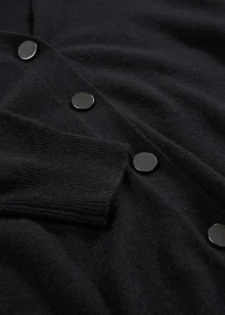 bonprix Bekleidung·Umstandsmode|Pullover & Strickjacken^Cashmerestrickjacke mit Good Cashmere Standard®-Anteil schwarz