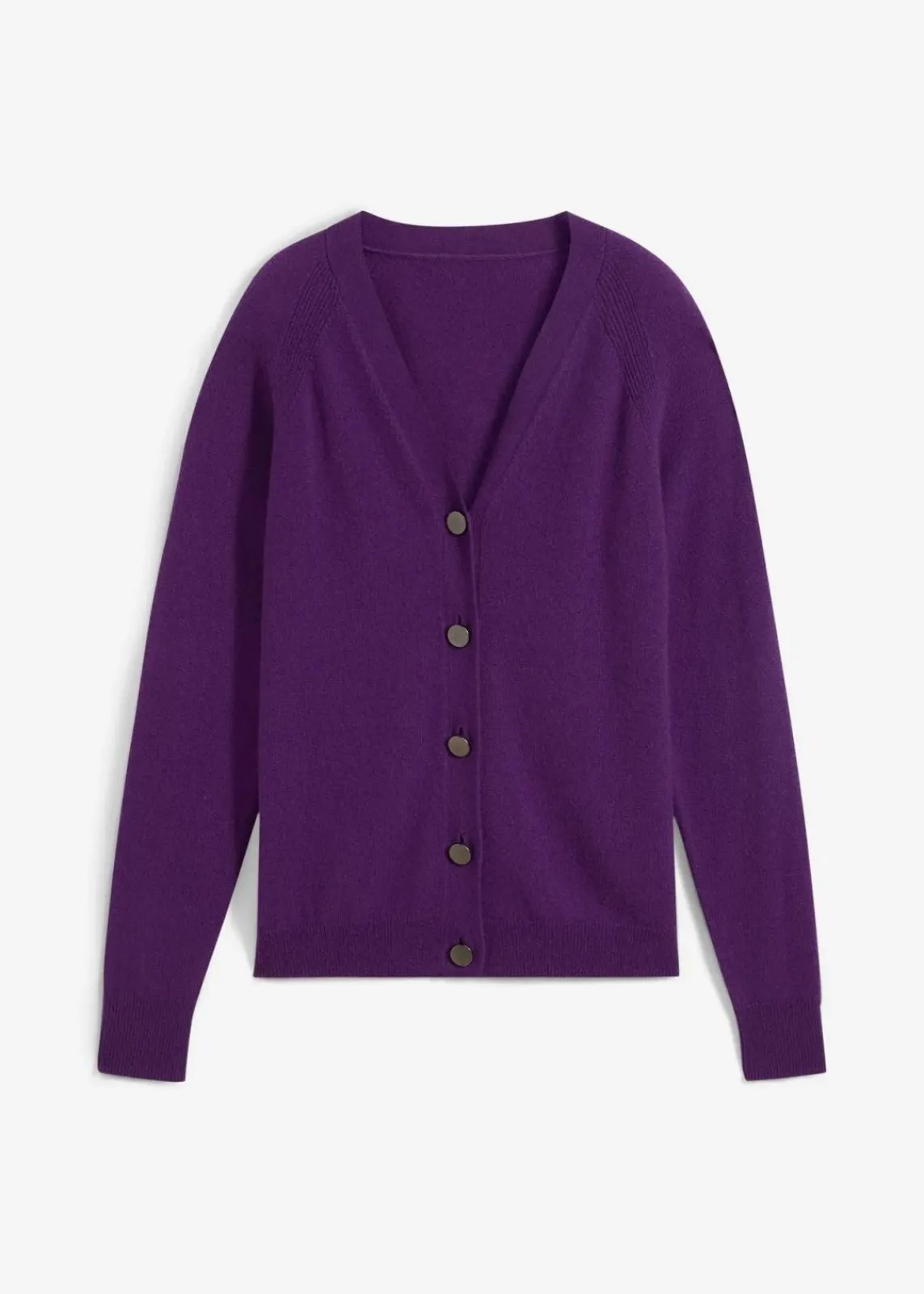 bonprix Pullover & Strickjacken|Strickmode^Cashmerestrickjacke mit Good Cashmere Standard®-Anteil tieflila