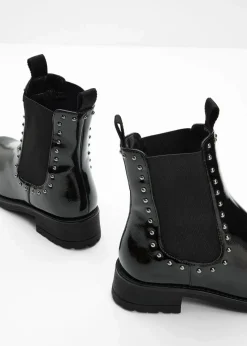 bonprix Gefütterte Winterschuhe|Stiefeletten^Chelsea Boot schwarz