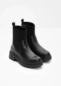 bonprix Gefütterte Winterschuhe|Stiefeletten^Chelsea Boot schwarz