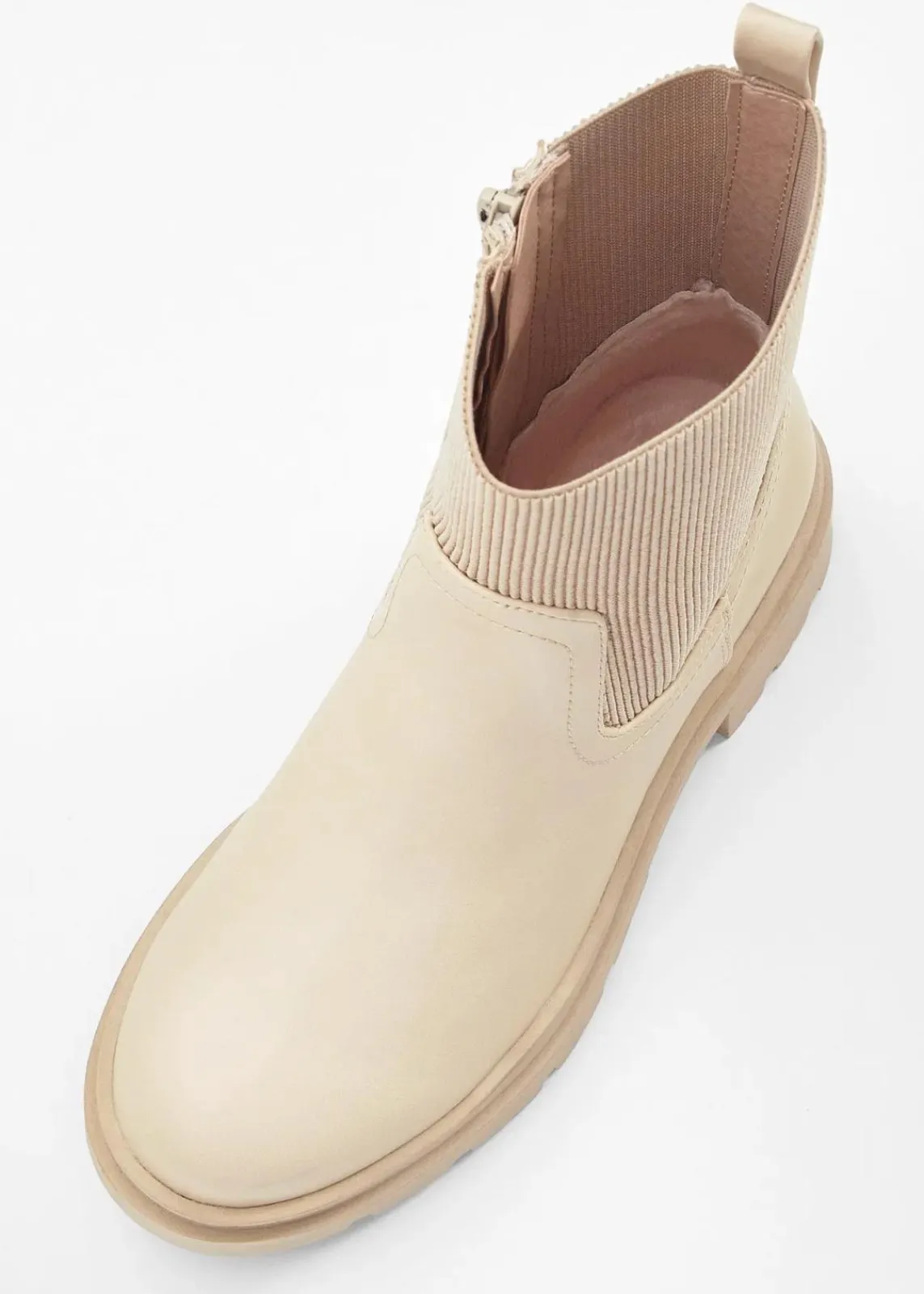 bonprix Schuhe & Accessoires In Spezialgrößen·Elastischer Schaft|Boots^Chelsea Boot beige