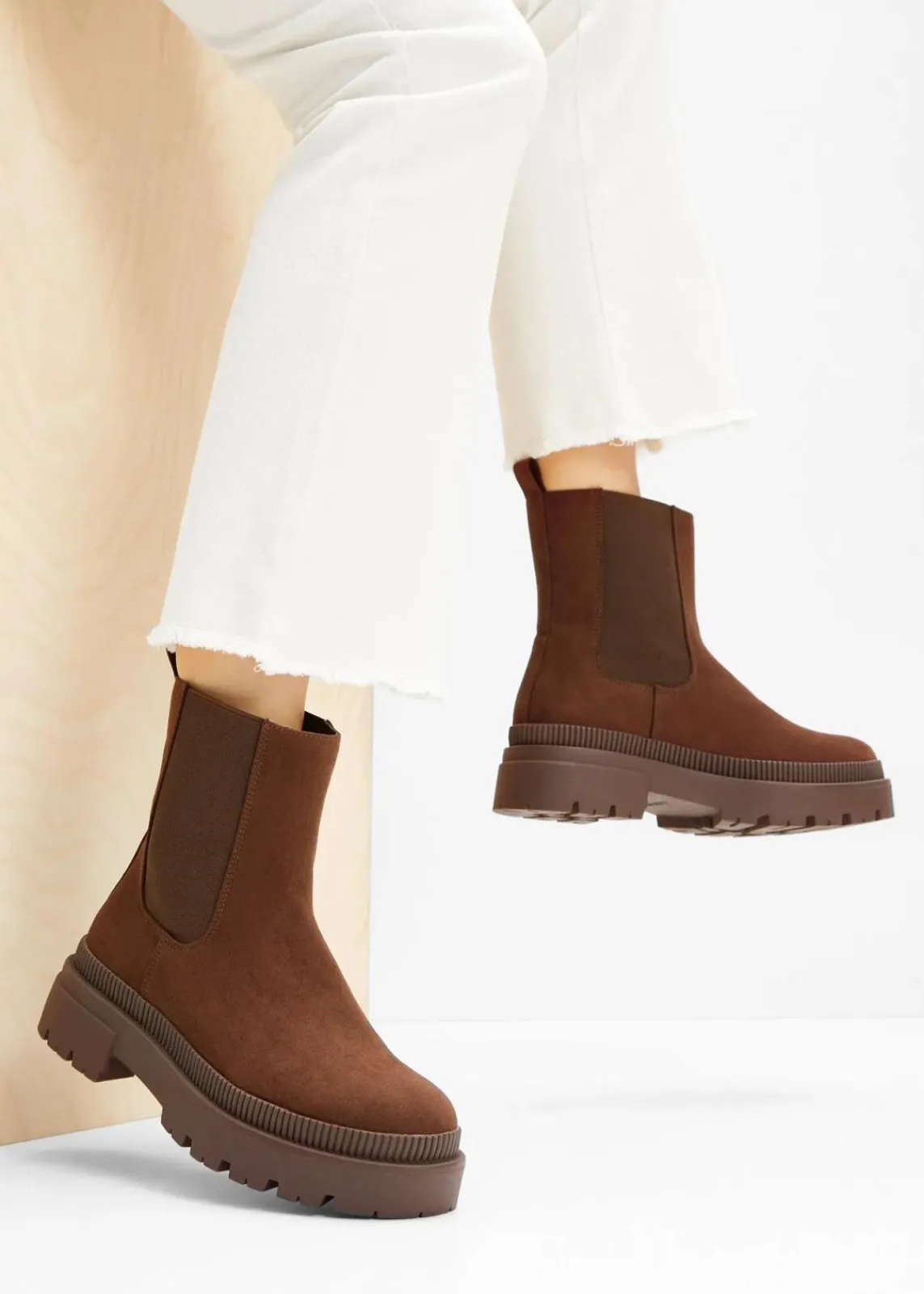 bonprix Stiefeletten|Boots^Chelsea Boot mahagonibraun