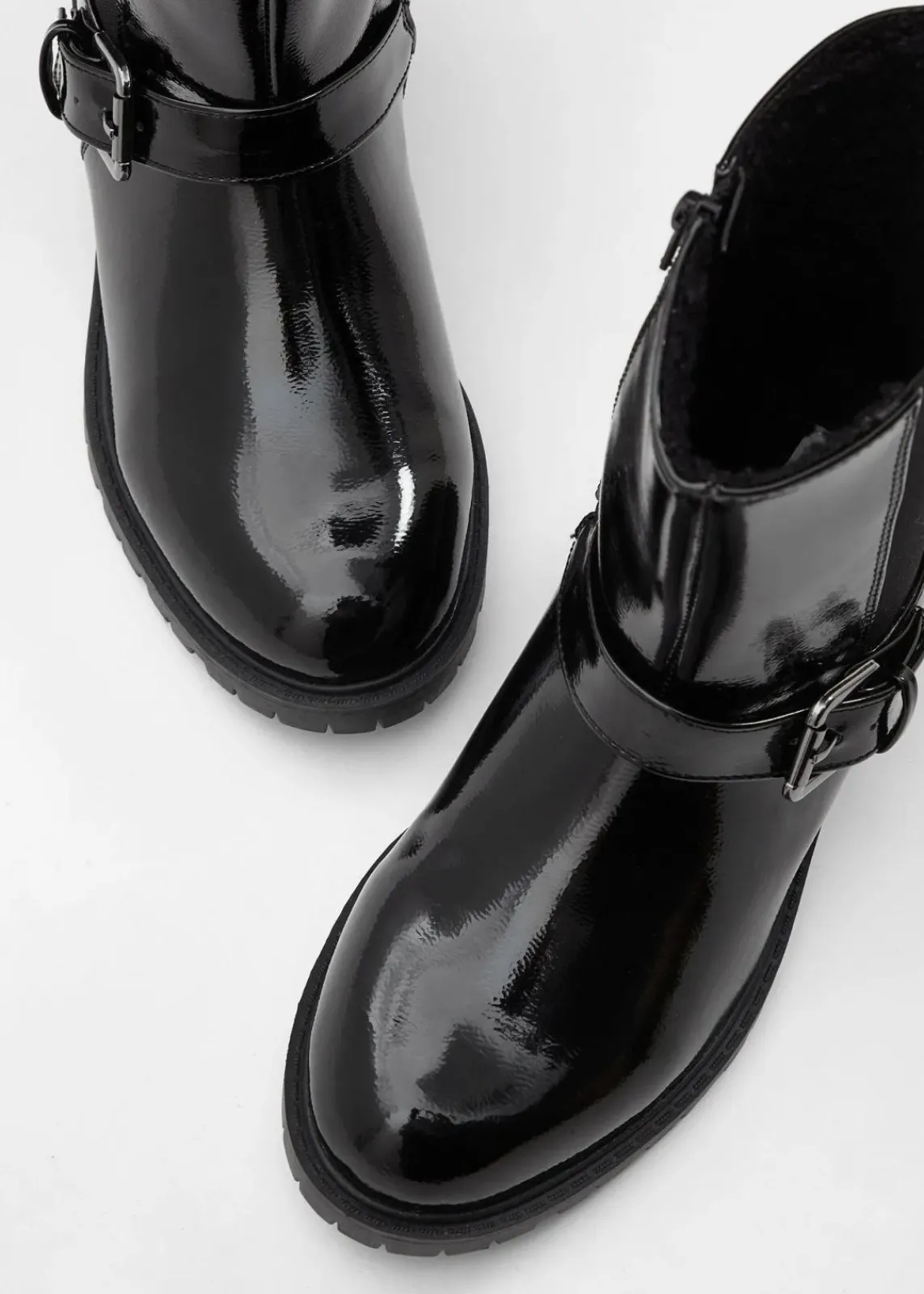 bonprix Gefütterte Winterschuhe|Stiefeletten^Chelsea Boot schwarz