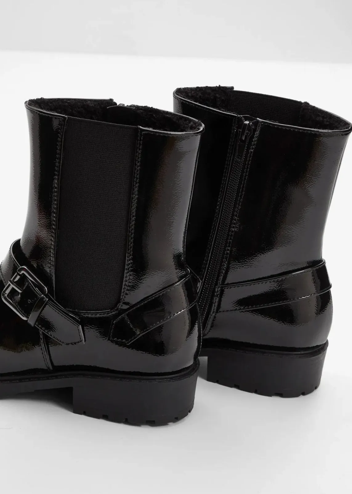 bonprix Gefütterte Winterschuhe|Stiefeletten^Chelsea Boot schwarz