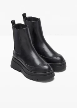bonprix Komfortschuhe|Stiefeletten^Chelsea-Boots schwarz
