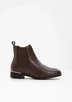 bonprix Schuhe & Accessoires In Spezialgrößen·Elastischer Schaft|Boots^Chelsea-Boots dunkelbraun