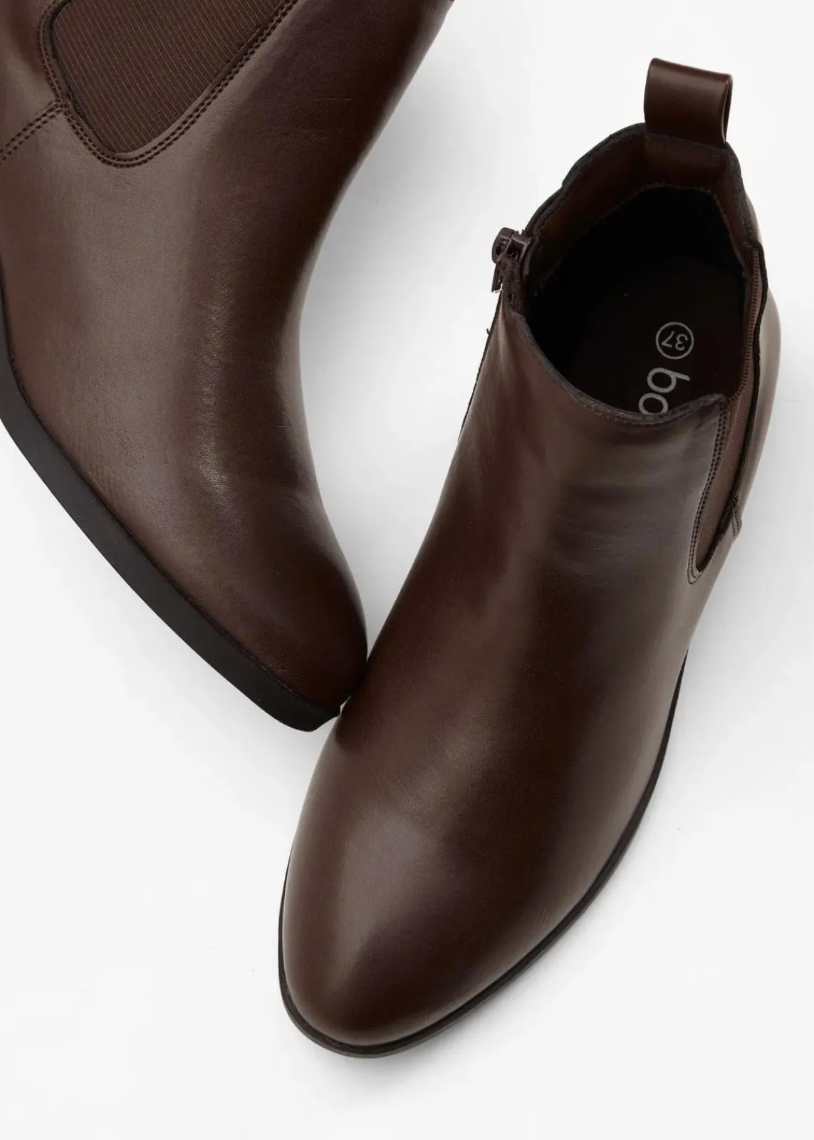 bonprix Schuhe & Accessoires In Spezialgrößen·Elastischer Schaft|Boots^Chelsea-Boots dunkelbraun