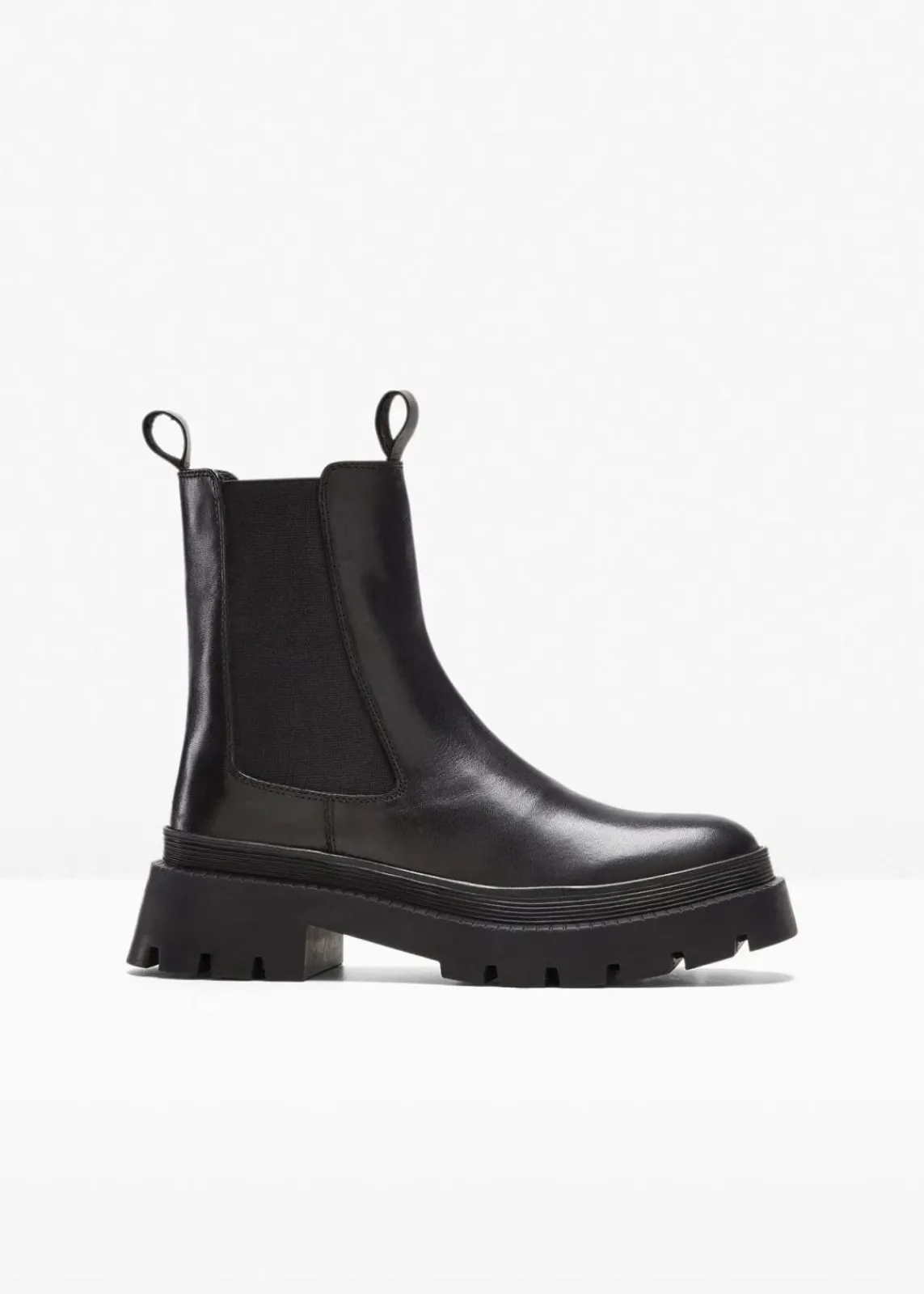 bonprix Nachhaltigere Materialien|Boots^Chelsea-Boots aus Leder schwarz