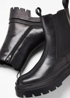 bonprix Nachhaltigere Materialien|Boots^Chelsea-Boots aus Leder schwarz