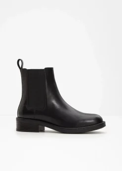 bonprix Stiefeletten|Boots^Chelsea-Boots aus Leder schwarz