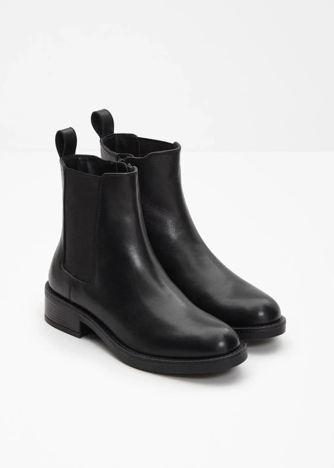 bonprix Stiefeletten|Boots^Chelsea-Boots aus Leder schwarz