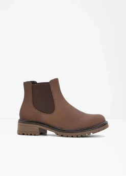 bonprix Stiefeletten|Boots^Chelsea-Boots mit Profilsohle dunkelbraun