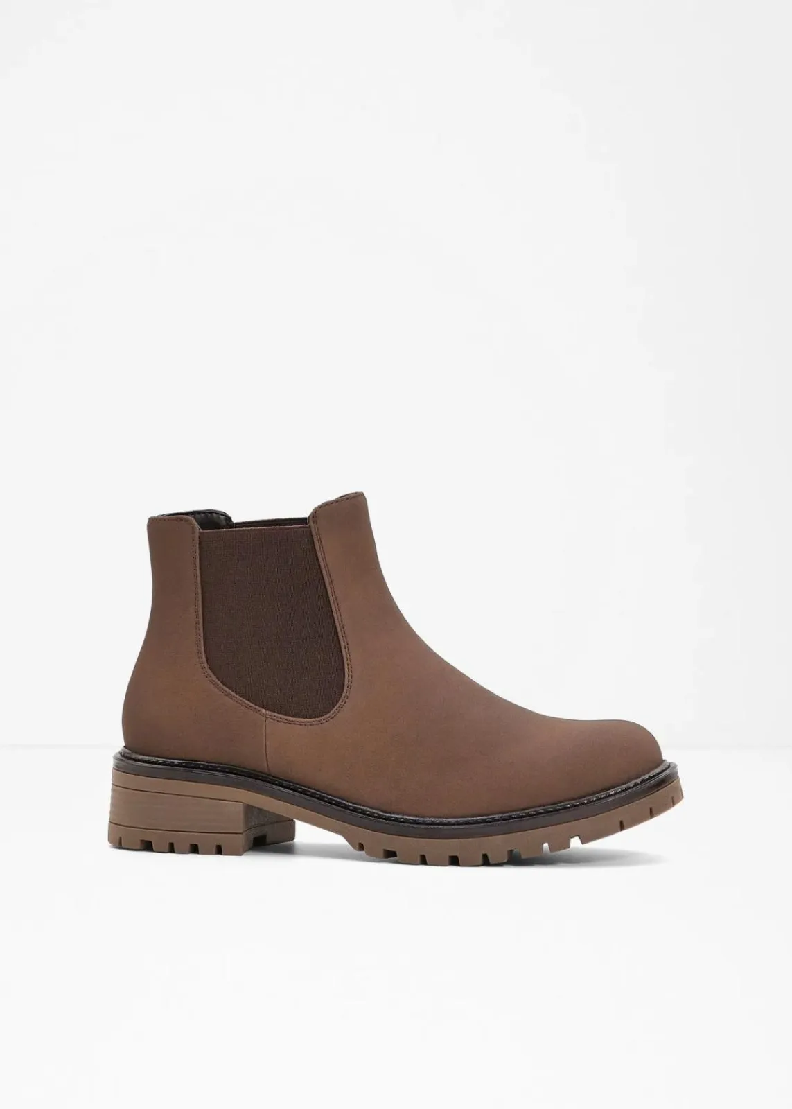 bonprix Stiefeletten|Boots^Chelsea-Boots mit Profilsohle dunkelbraun