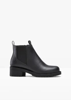 bonprix Stiefeletten|Boots^Chelsea-Boots mit Profilsohle schwarz
