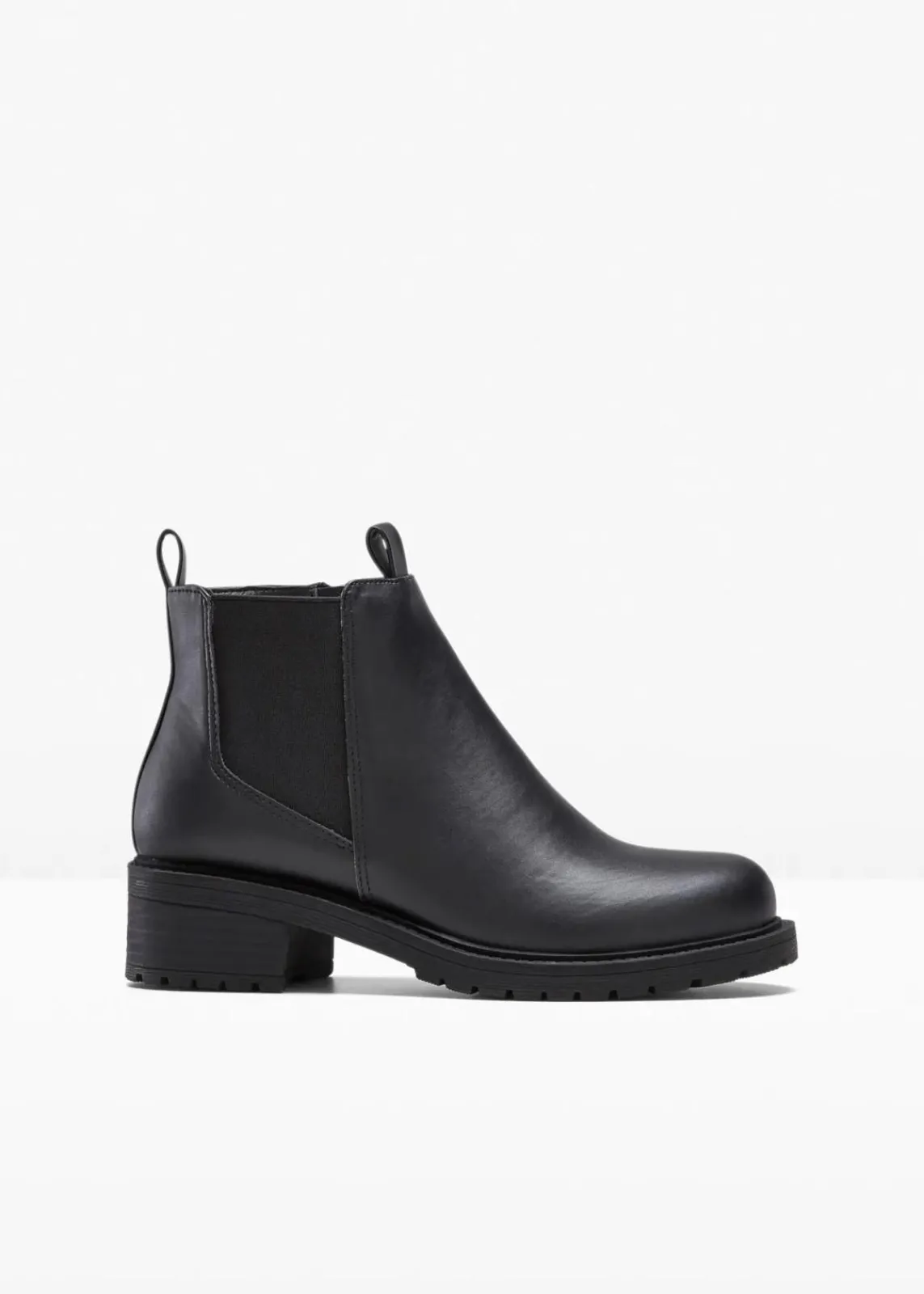 bonprix Stiefeletten|Boots^Chelsea-Boots mit Profilsohle schwarz