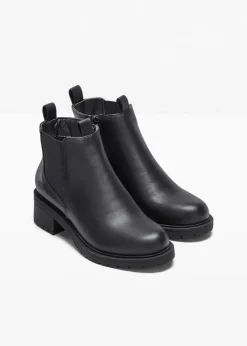 bonprix Stiefeletten|Boots^Chelsea-Boots mit Profilsohle schwarz