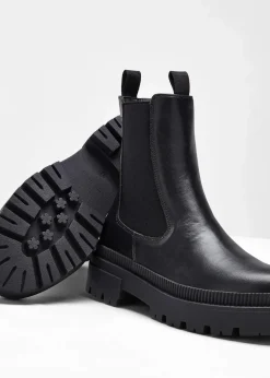 bonprix Stiefeletten|Boots^Chelsea-Boots mit Profilsohle schwarz