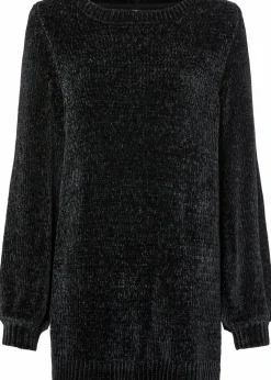 bonprix Bekleidung·Umstandsmode|Strickmode^Chenille-Longpullover schwarz