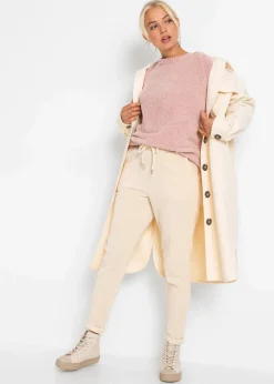 bonprix Pullover & Strickjacken|Nachhaltigere Materialien^Chenille-Longpullover vintagerosa
