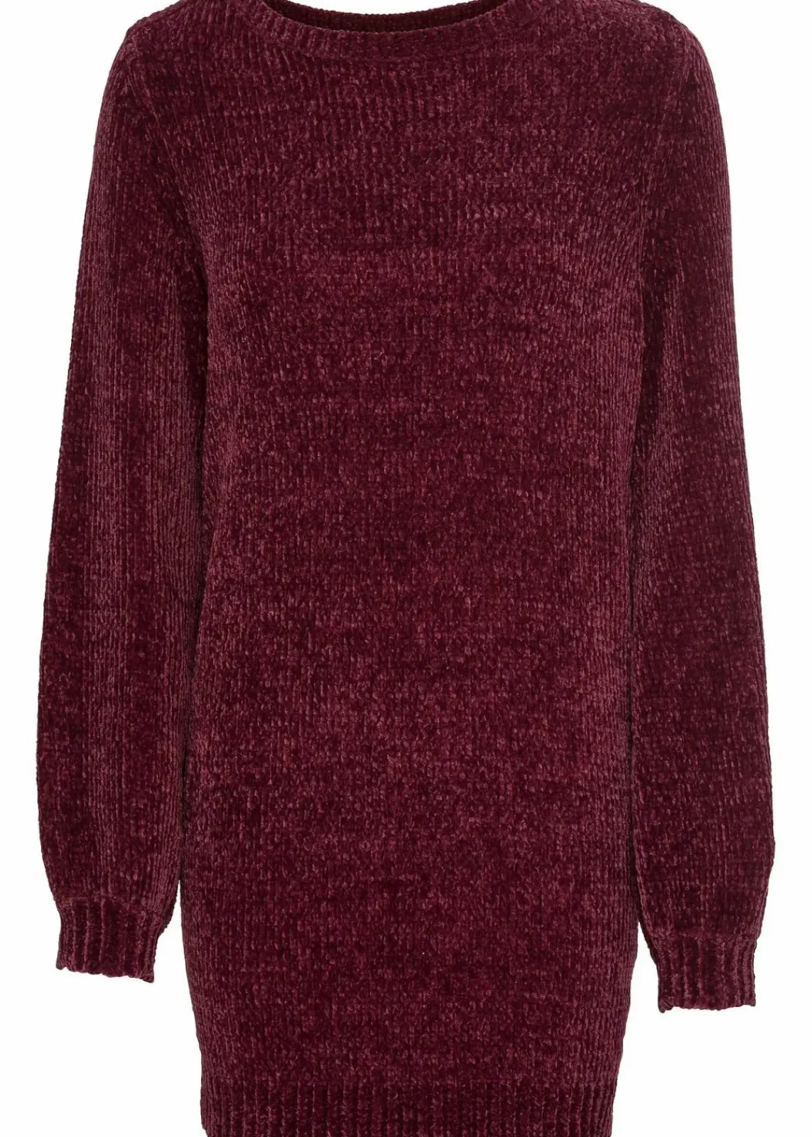 bonprix Pullover & Strickjacken|Nachhaltigere Materialien^Chenille-Longpullover ahornrot