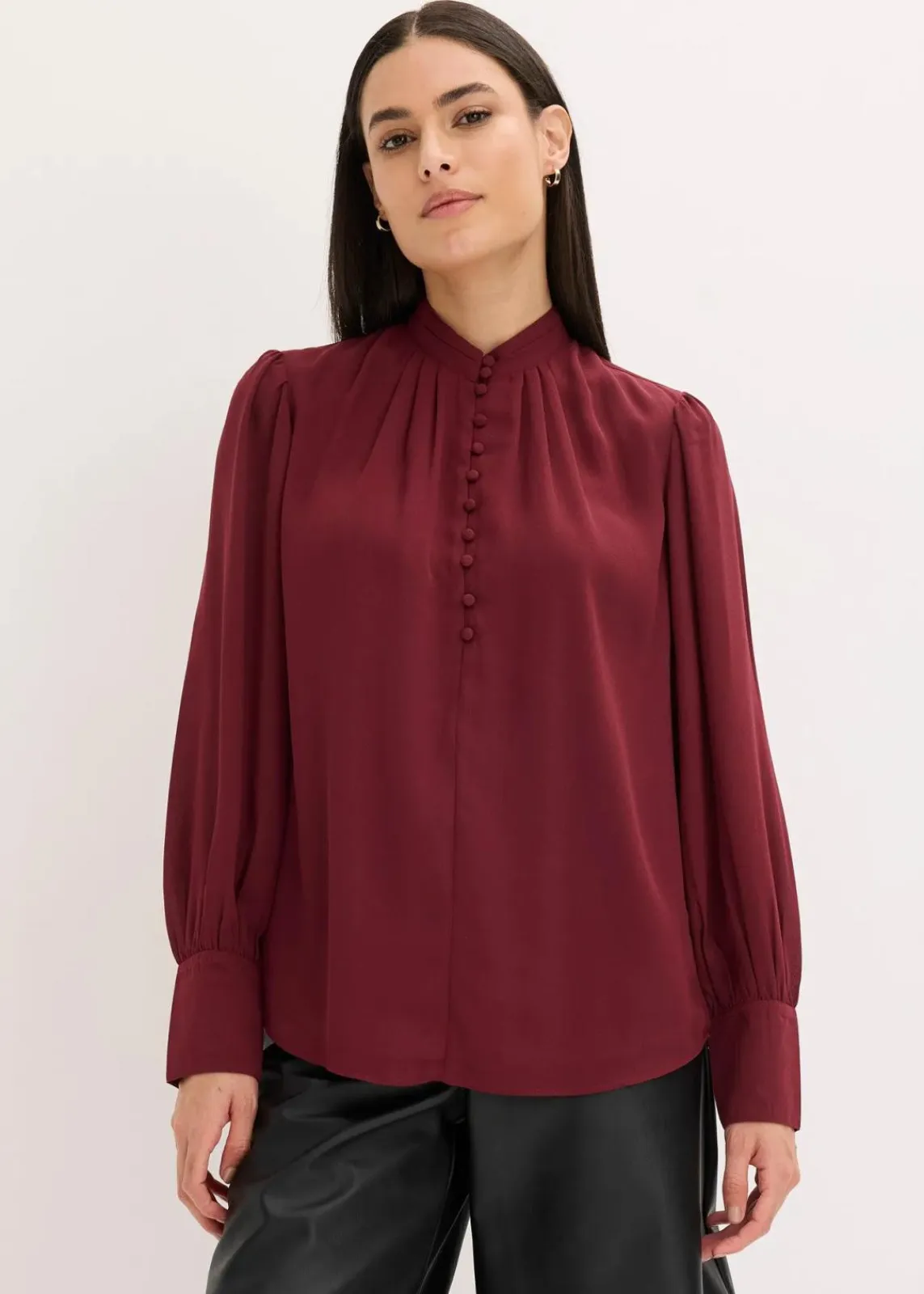 bonprix Blusen & Tuniken|Bekleidung·Jacken & Mäntel^Chiffon Tunikabluse ahornrot