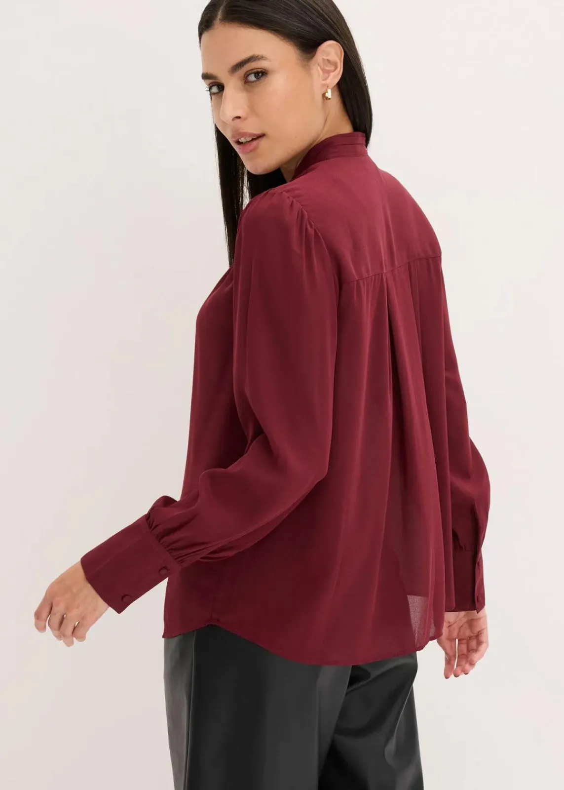 bonprix Blusen & Tuniken|Bekleidung·Jacken & Mäntel^Chiffon Tunikabluse ahornrot