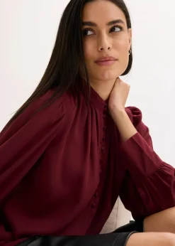 bonprix Blusen & Tuniken|Bekleidung·Jacken & Mäntel^Chiffon Tunikabluse ahornrot