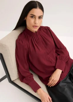 bonprix Blusen & Tuniken|Bekleidung·Jacken & Mäntel^Chiffon Tunikabluse ahornrot