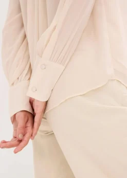 bonprix Bekleidung·Jacken & Mäntel|Blusen & Tuniken^Chiffon Tunikabluse beige