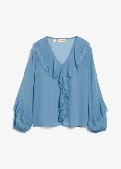 bonprix Bekleidung·Jacken & Mäntel|Blusen & Tuniken^Chiffonbluse wellenblau