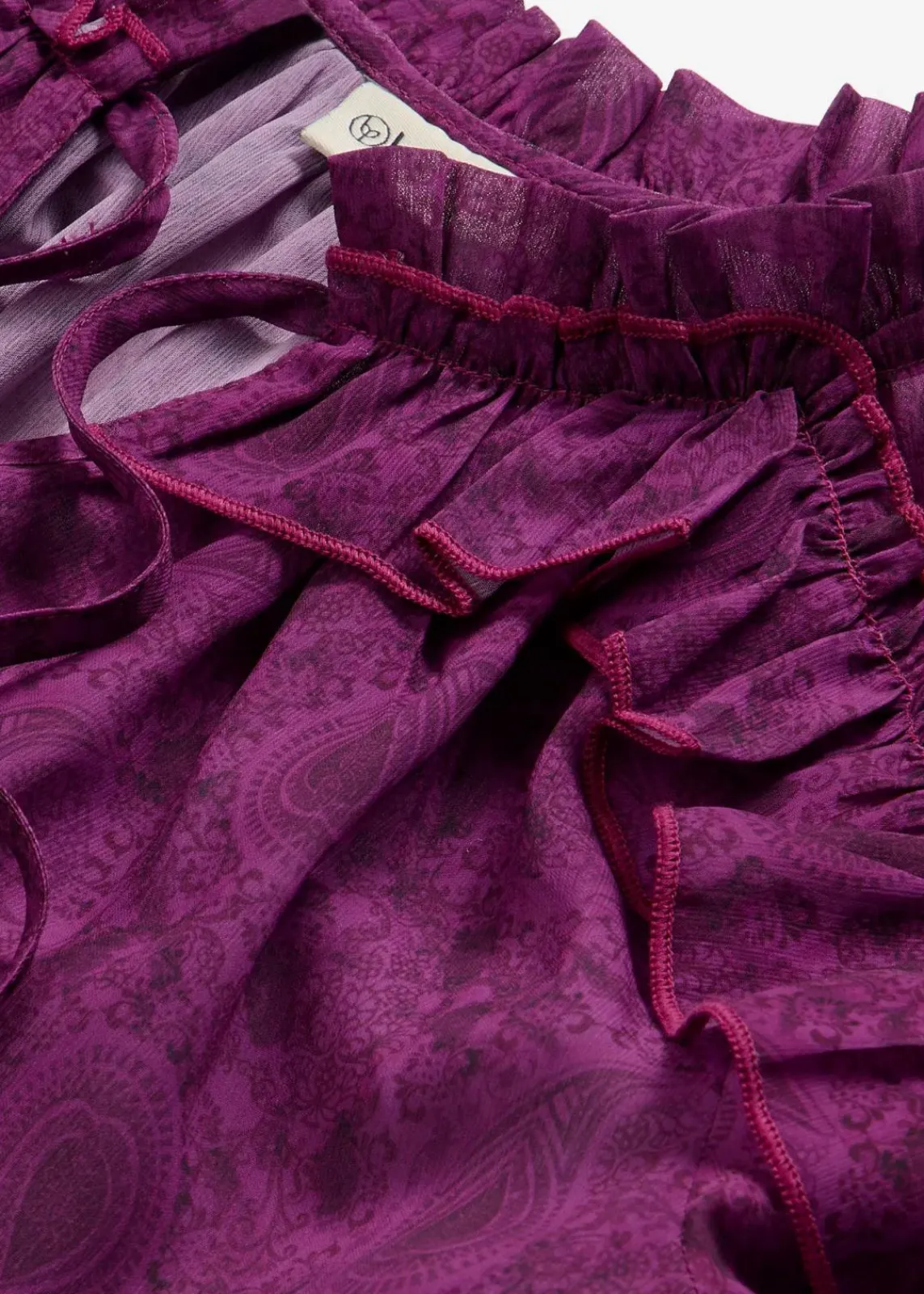 bonprix Bekleidung·Jacken & Mäntel|Blusen & Tuniken^Chiffonbluse dunkellila paisley
