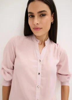bonprix Bekleidung·Jacken & Mäntel|Blusen & Tuniken^Chiffonbluse mit abnehmbarer Schluppe mattrosa