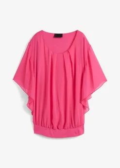 bonprix Blusen & Tuniken|Bekleidung·Jacken & Mäntel^Chiffonbluse mit Untertop dunkelpink