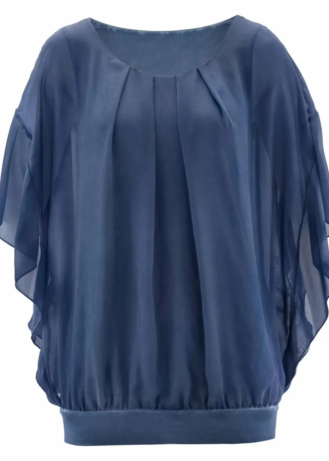 bonprix Blusen & Tuniken|Bekleidung·Jacken & Mäntel^Chiffonbluse mit Untertop indigo