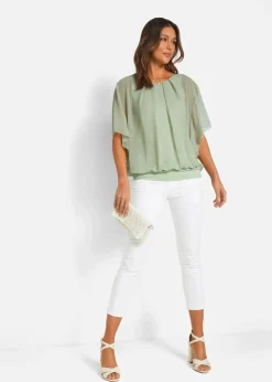 bonprix Blusen & Tuniken|Bekleidung·Jacken & Mäntel^Chiffonbluse mit Untertop softsalbei