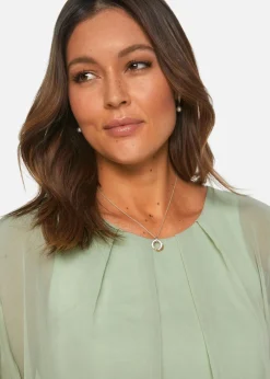 bonprix Blusen & Tuniken|Bekleidung·Jacken & Mäntel^Chiffonbluse mit Untertop softsalbei