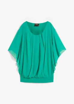 bonprix Blusen & Tuniken|Bekleidung·Jacken & Mäntel^Chiffonbluse mit Untertop jadegrün